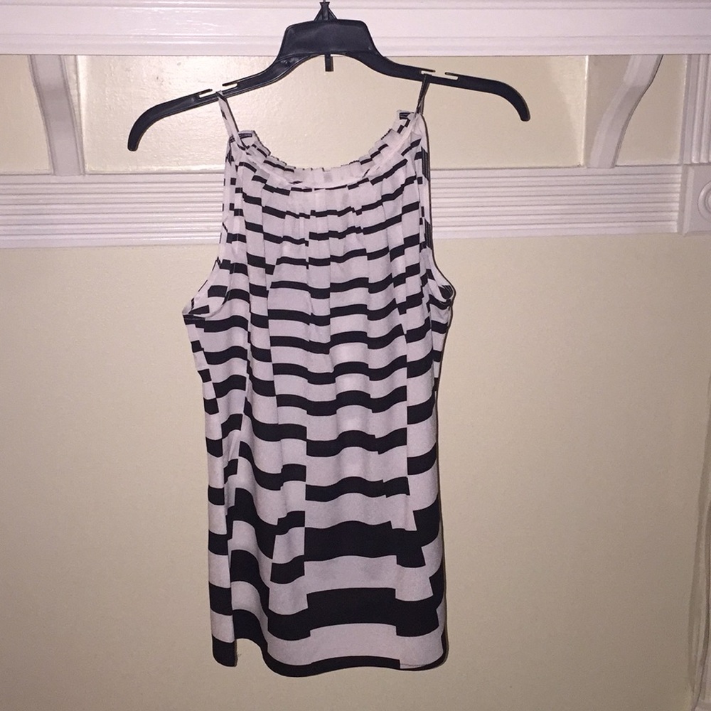 Black and white stripe New York and company blouse